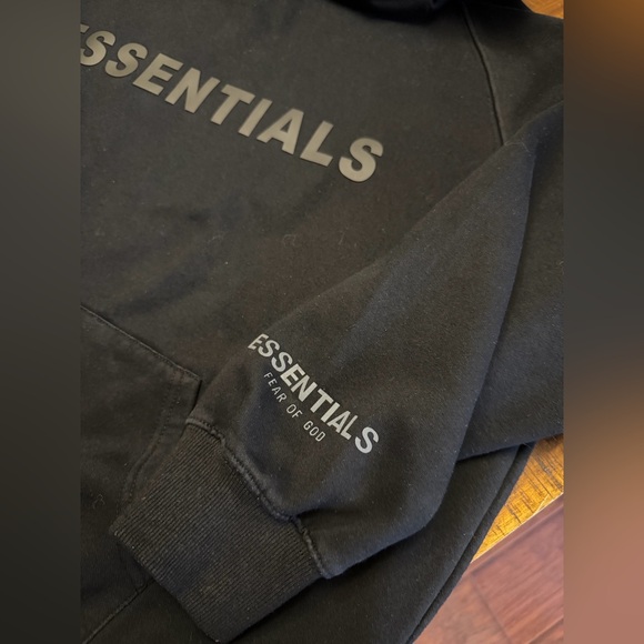 Fear of God Essentials Black Hoodie - Picture 7 of 12